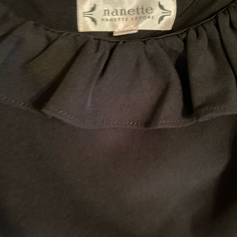 Perfect Silhouette Creating Glam Ruffled Black Dress Nanette Lepore View 6
